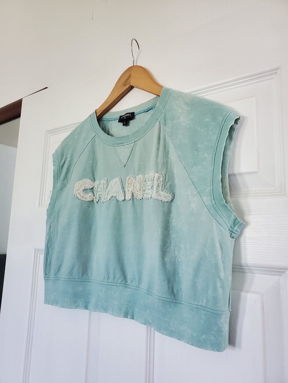 CHANEL 23P CROP BLEACHED TOP SMALL